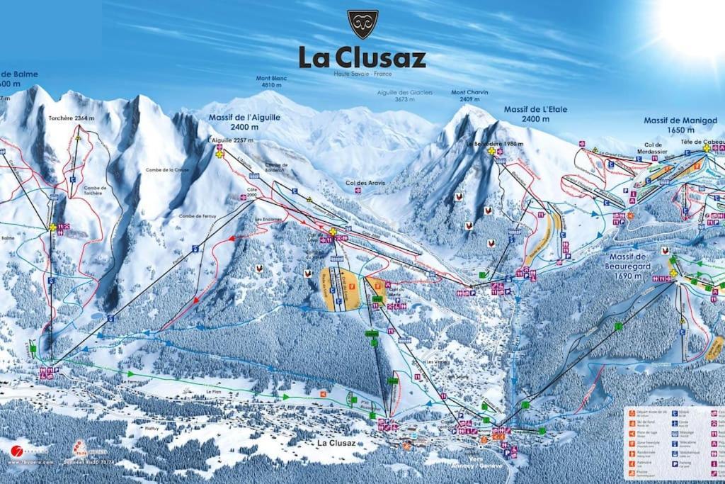 Appartement La Clusaz Avec Terrasse Sur Les Pistes De Ski Manigod Buitenkant foto